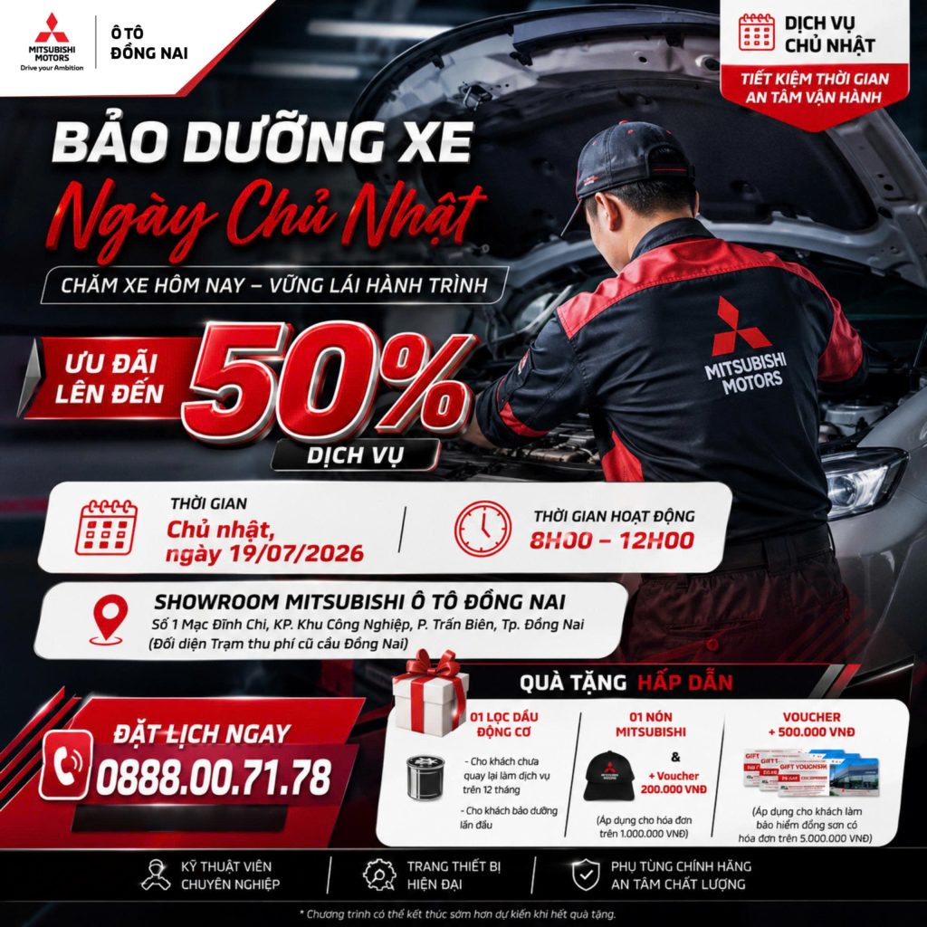 BẢO DƯỠNG XE NGÀY CHỦ NHẬT 19/07/2026