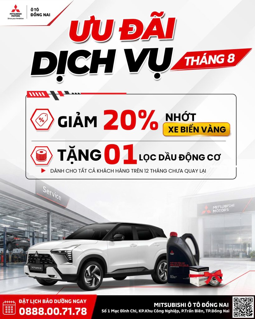 🚗 ƯU ĐÃI DỊCH VỤ THÁNG 8 – CHĂM XE TIẾT KIỆM, AN TÂM MỌI HÀNH TRÌNH 🔧